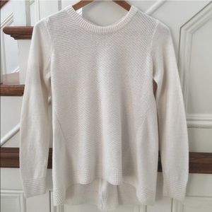 Madewell Zip-Back White Sweater